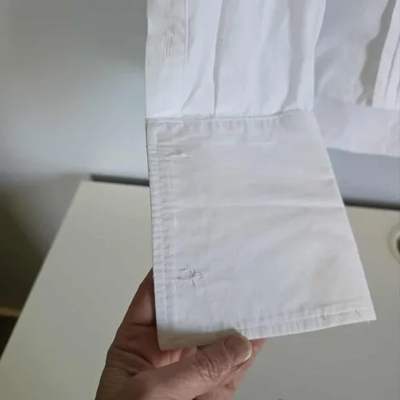 EUC Paul Dione Tuxedo Shirt with French Cuff for cuff link (16 1/2 neck - 34-45) - Picture 4 of 5